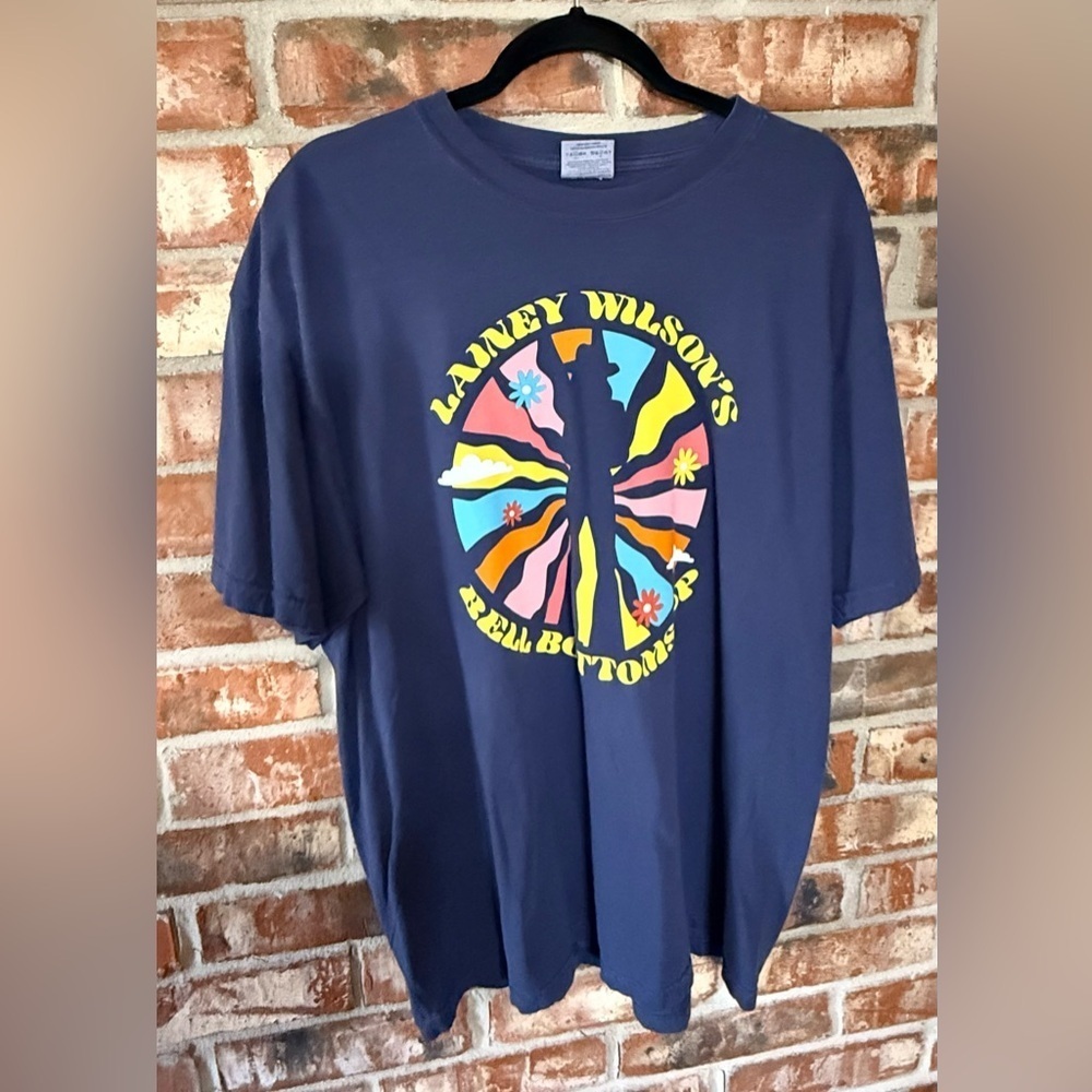 Comfort Colors Blue Lainey Wilson Bellbottoms Up Graphic Tee